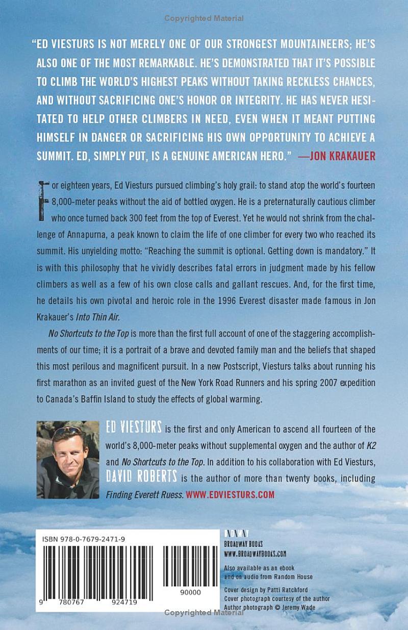 No Shortcuts To The Top by   Ed Viesturs, David Roberts at BIBLIONEPAL Bookstore