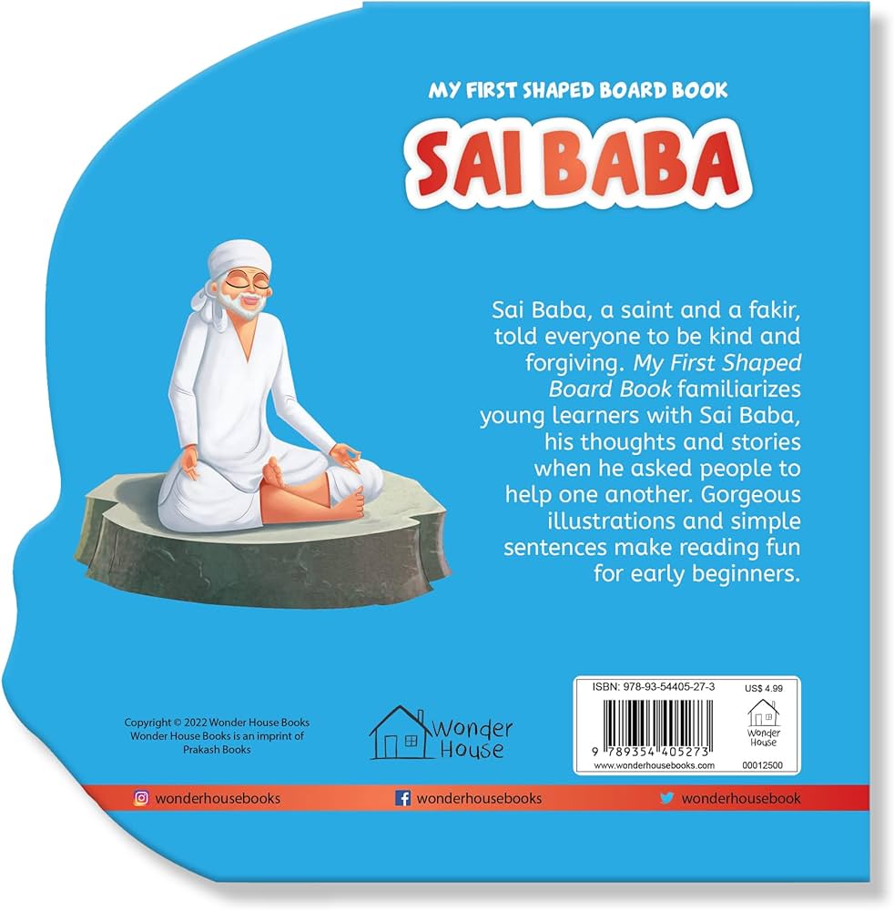 My First Shaped Board Book-Sai Baba by Wonder House Books at BIBLIONEPAL: Bookstore