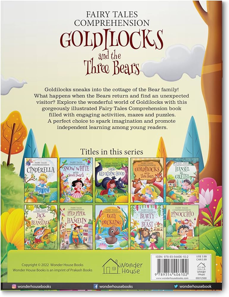 Fairy Tales Comprehension: Goldilocks and the three Bears