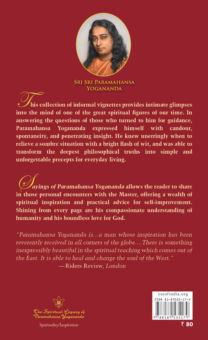 Sayings of Paramahansa Yogananda